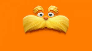 Aqui se muestra la cara del lorax con su color representativo que es naranja